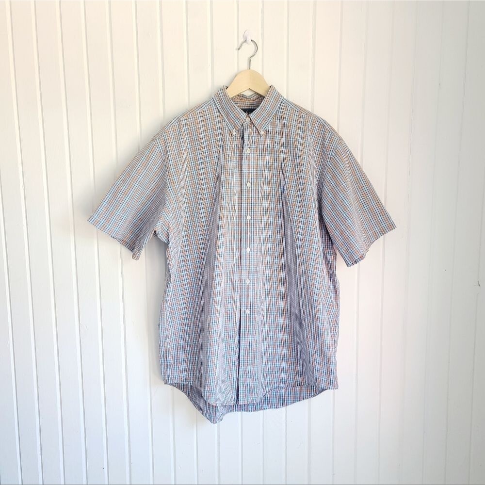 Ralph Lauren Men's XL Classic Fit Plaid Short Sleeve Casual Shirt